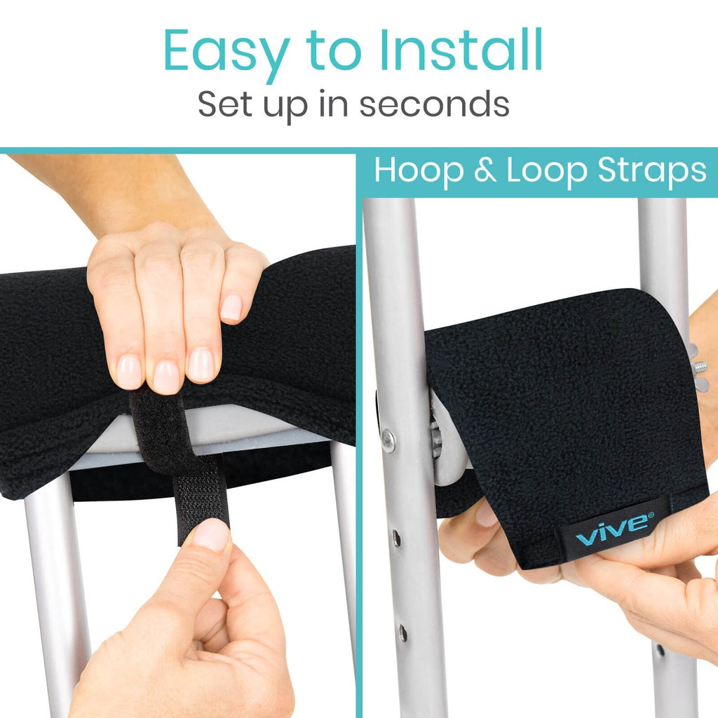 Fleece Crutch Pads with Hand Grips — view 6