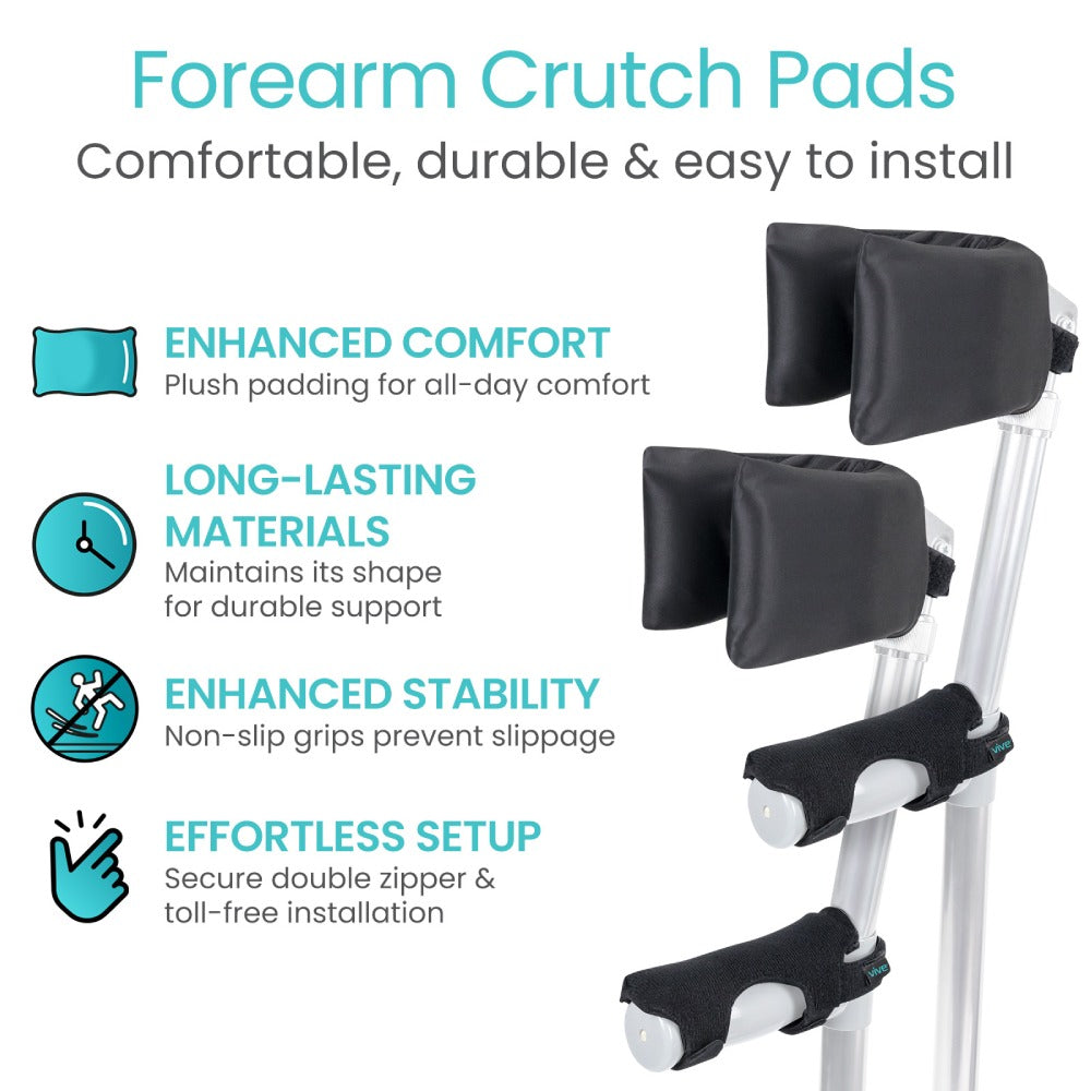 Standard Forearm Crutch Pads — view 3