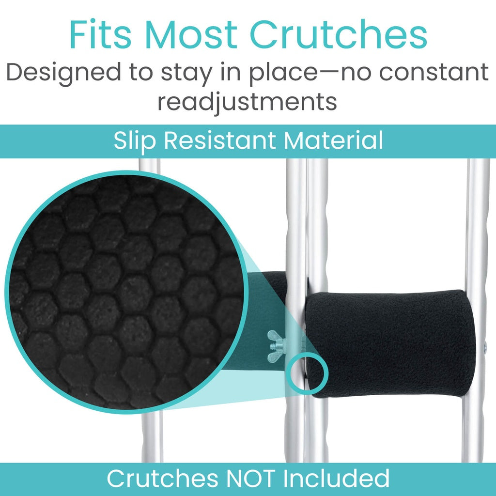 Fleece Crutch Pads with Hand Grips — view 4